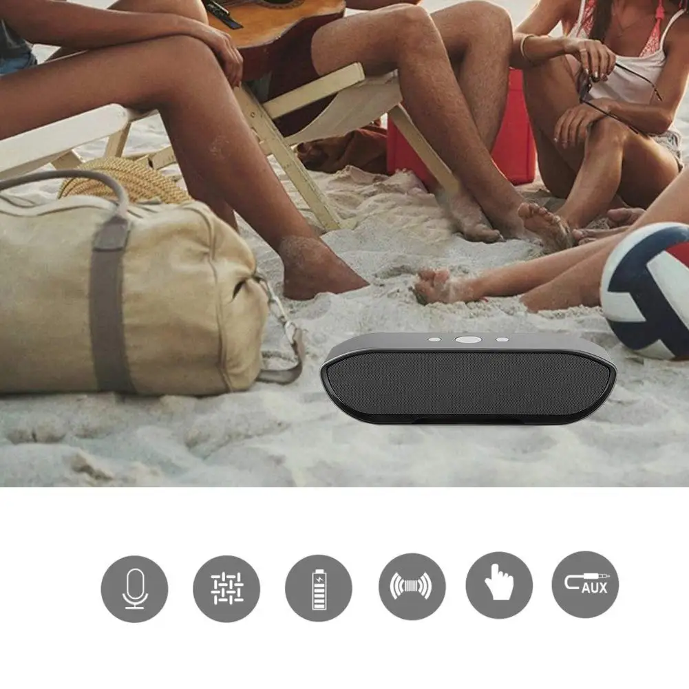 Bluetooth динамик наружный портативный мини стерео супер сабвуфер 3D 1200 мАч Беспроводная Поддержка TF карта совместимое bluetooth-устройство