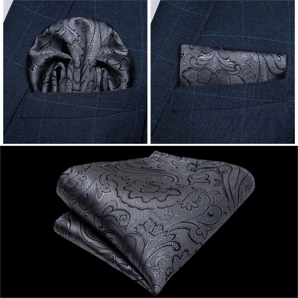 Men's Gray Floral Fashion Silk Wedding Waistcoat Vest For Men Bowtie Hanky Cufflinks Cravat Set for Suit Tuxedo DiBanGu MJ-119 Men's Gray Floral Fashion Silk Wedding Waistcoat Vest For Men Bowtie Hanky Cufflinks Cravat Set for Suit Tuxedo DiBanGu MJ-119