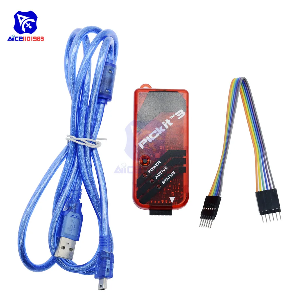 Diymore PICkit3 emulatore di Chip elettronici MPLAB PICkit 3 PIC microcontrollore Chip in-Circuit Debugger Programmer Emluator - immagine 3