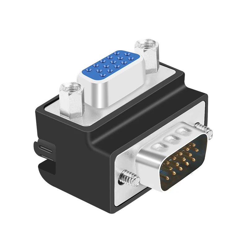 D Sub 15Pin VGA удлинитель VGA Цифровой аудио конвертер VGA мини пол смены 90 градусов разъем 270 градусов VGA расширение пара