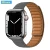 Leather Link For Apple Watch Band 45mm 41mm 44mm 40mm 49mm Original Magnetic Loop bracelet iWatch Series 8 Ultra 3 SE 6 7 Strap 40