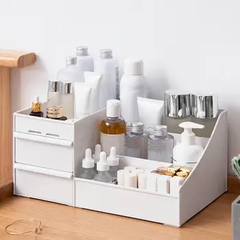 

Makeup Organizer for Cosmetic Large Capacity Cosmetic Storage Box Organizer Desktop Jewelry Nail Polish Makeup Drawer Container