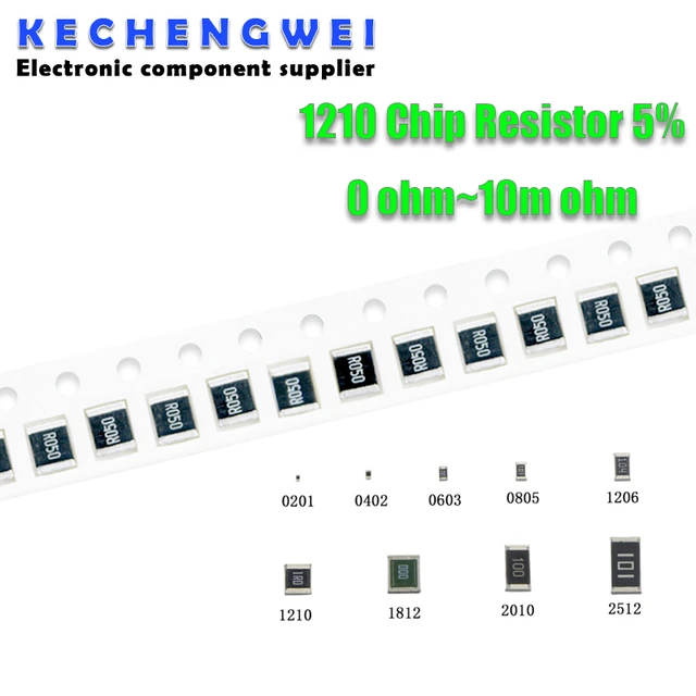 100pcs 1210 5% 1/2W SMD Chip Resistor resistors 0R - 10M 0 10 100 220 470  ohm 0R 10R 100R 220R 470R 1K 2.2K 4.7K 10K 100K 1M 10M