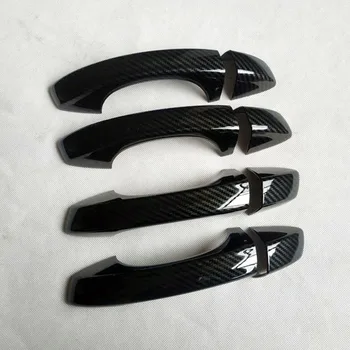 

For SEAT Ibiza kj MK5 FR 2018 2019 2020 accessories door handle cover trim handles covers plastic Imitation carbon fiber