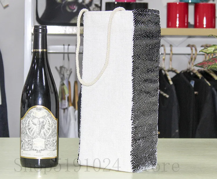 10 шт./лот, стиль, сублимационная пустая хлопковая и льняная сумка для вина для сублимационной печати чернил, подарки DIY