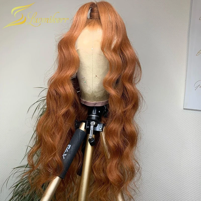 Ginger Wig Orange Loose Deep Wave Lace Front Colored Human Hair
