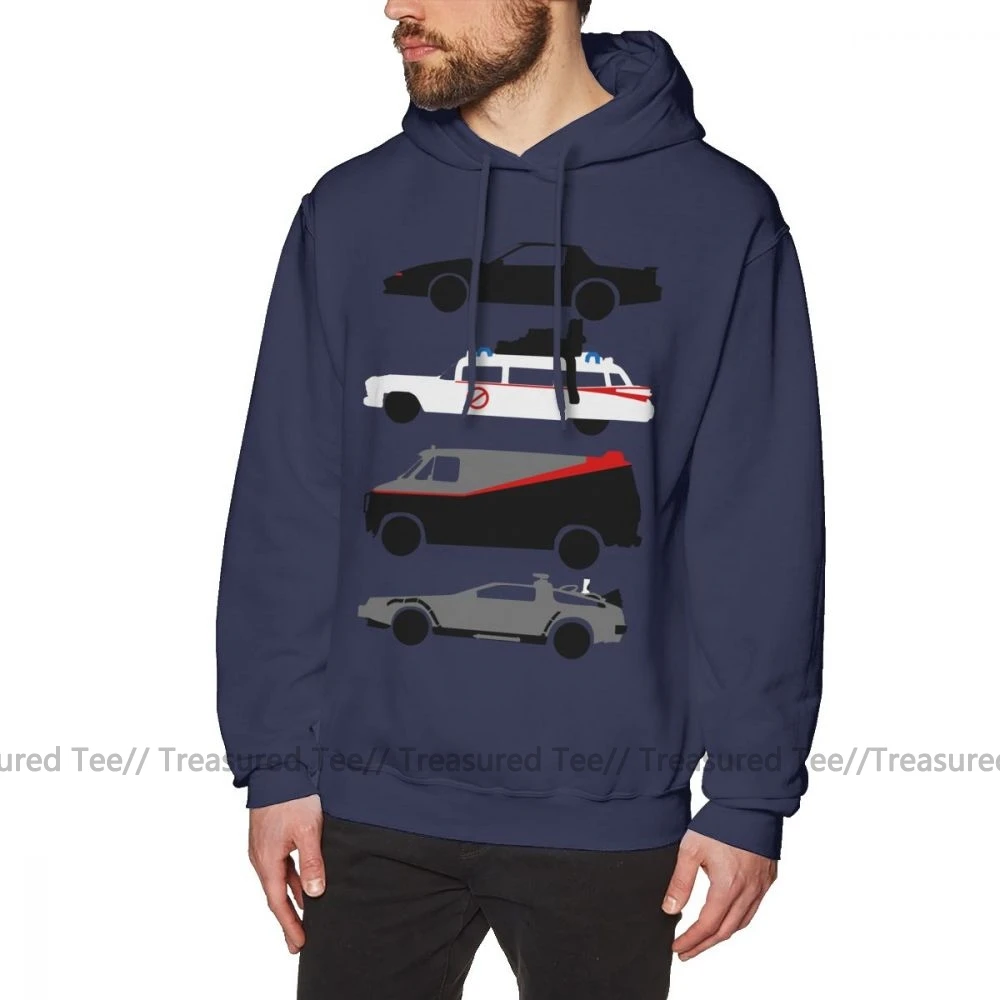 Knight Rider худи с изображением машины худи со звездой синий длинный пуловер мужская хлопковая уличная одежда XXX Модные осенние толстовки - Цвет: Navy Blue