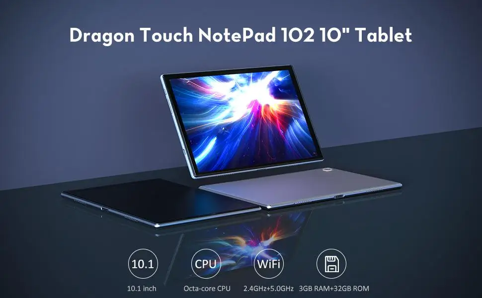 Dragon Touch New Tablet Notepad 102 10 inch Android 10 Tablet Octa-Core 3GB+32GB IPS HD Wifi Bluetooth 5G GPS Tablets PC Laptop most famous tablet