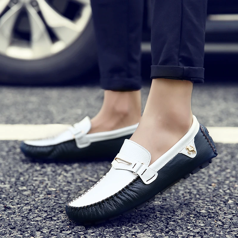 Shoes Men 2018 Luxury Fashion Mens Loafers Leather Slip-On Man Flat Mokasin Kasual For Chaussure Ete Homme | Обувь