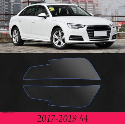 Колпаки для фар для AUDI 2009- прозрачная пленочная мембрана - Цвет: A4 2017-2019