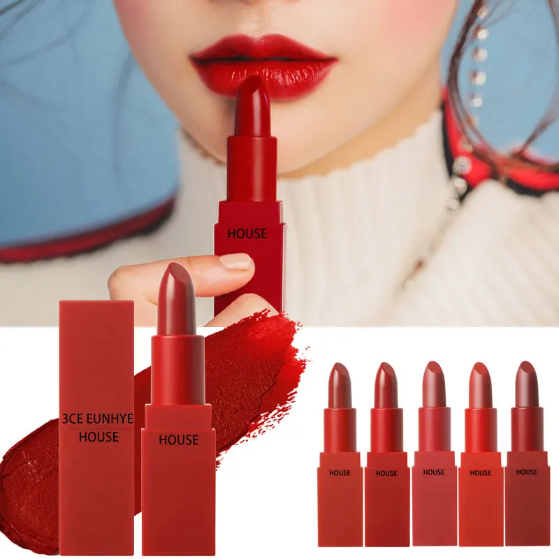 3CE EUNHYE HOUSE 5 Colors Matte Lipstick Red Lips Velvet Lip Moisturizing Waterproof Long Lasting Gloss Tint Lip Cosmetic 3CE EUNHYE HOUSE 5 Colors Matte Lipstick Red Lips Velvet Lip Moisturizing Waterproof Long Lasting Gloss Tint Lip Cosmetic