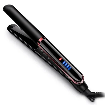 

New Hair straightener 110v-220v LED display flat iron 2in 1 lenghtened ceramic coated heating plate straightening iron