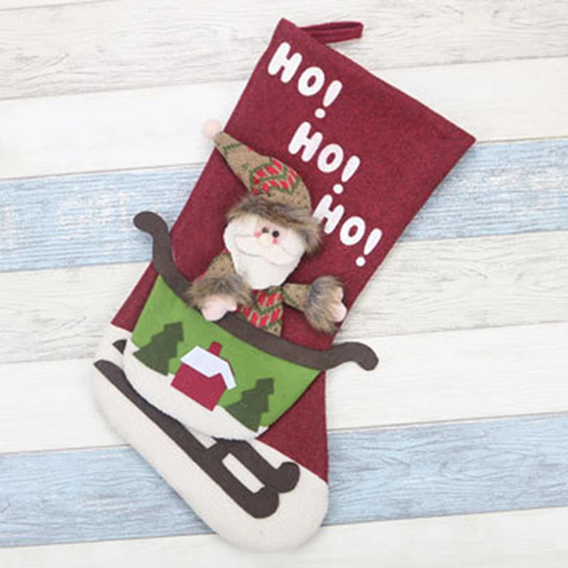 Рождественские носки для малышей; человек орнамент вечерние Xmas Tree Висячие украшения орнамент полезные