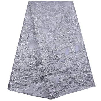 

New Arrival 2020 African Lace Fabric Beatuiful 5Yards French Nigerian Gilding Lace Fabric For Party Wedding Materials A1845