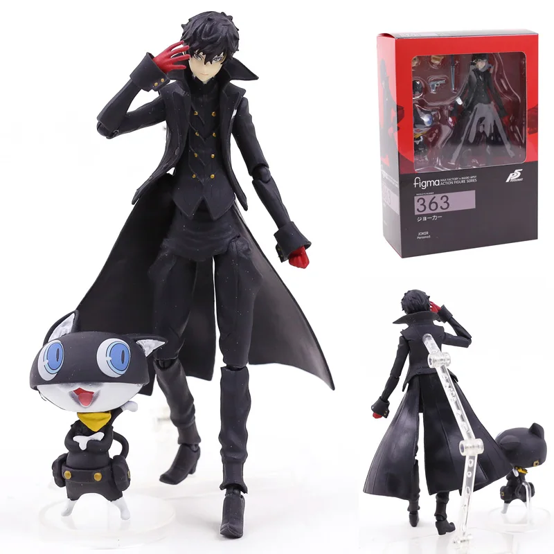 Фигурка героя Figma 363 Persona 5 Joker &amp Morgana из ПВХ Коллекционная модель кукла Подарочные