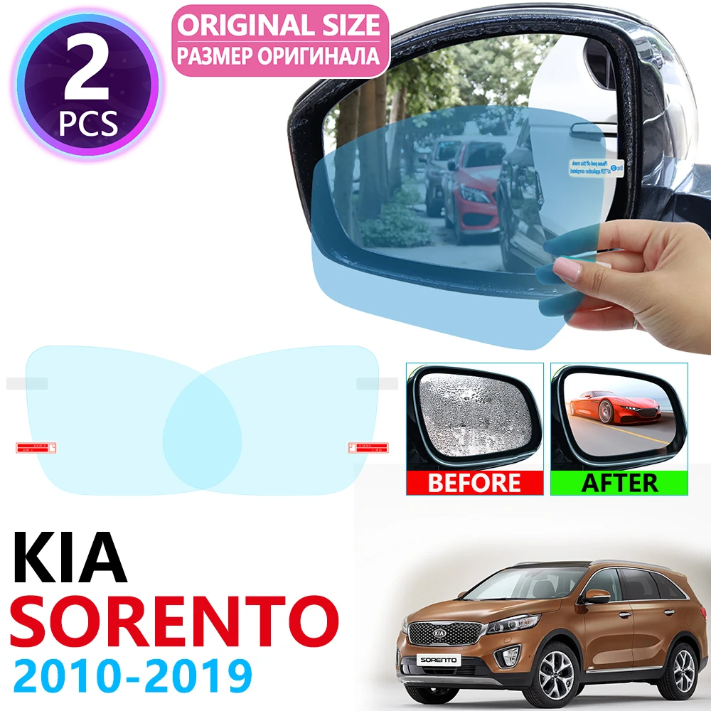 

for Kia Sorento XM UM Prime R 2010~2019 Full Cover Rearview Mirror Rainproof Anti Fog Film Accessories 2014 2015 2016 2017 2018
