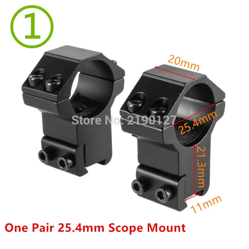 1.18inch / 1" Riflescope Mount Ring 11Mm / 20Mm Dovetail Rail High Low Profile for Rifle Scope Hunting