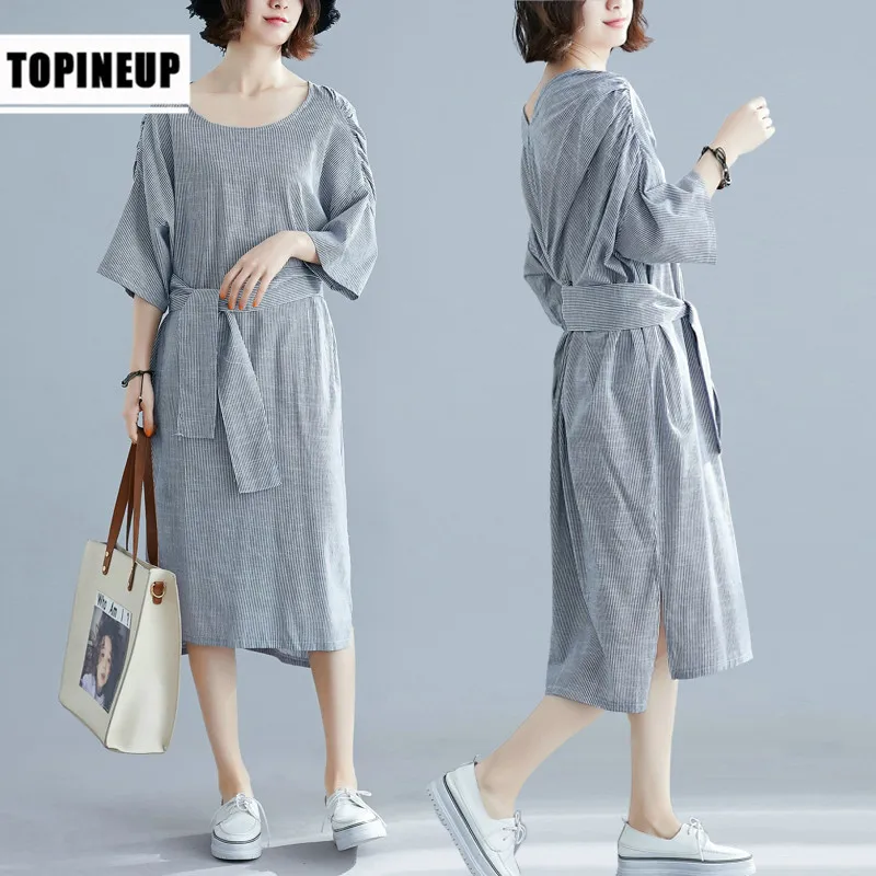 

Women"s Tunic Dress Long Sleeve Oversize Baggy T Shirt Causal Loose Party Short Midi Dresses with Pockets