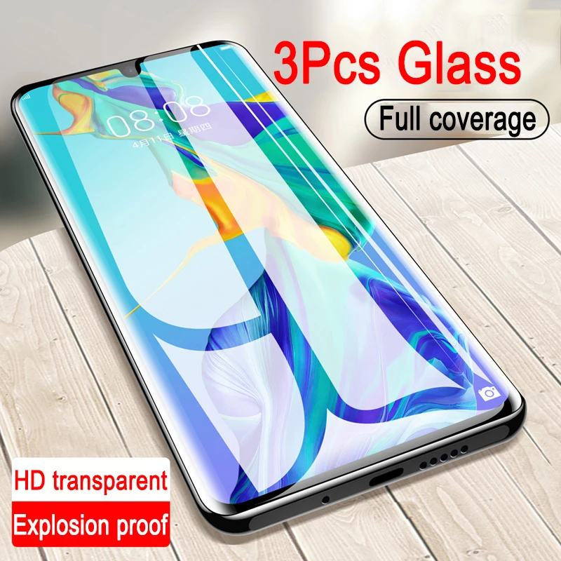 

3Pcs High Quality Tempered Glass For Huawei P30 Lite Screen Protector Glass For Huawei P30 For Huawei P30 lite Protective Glass
