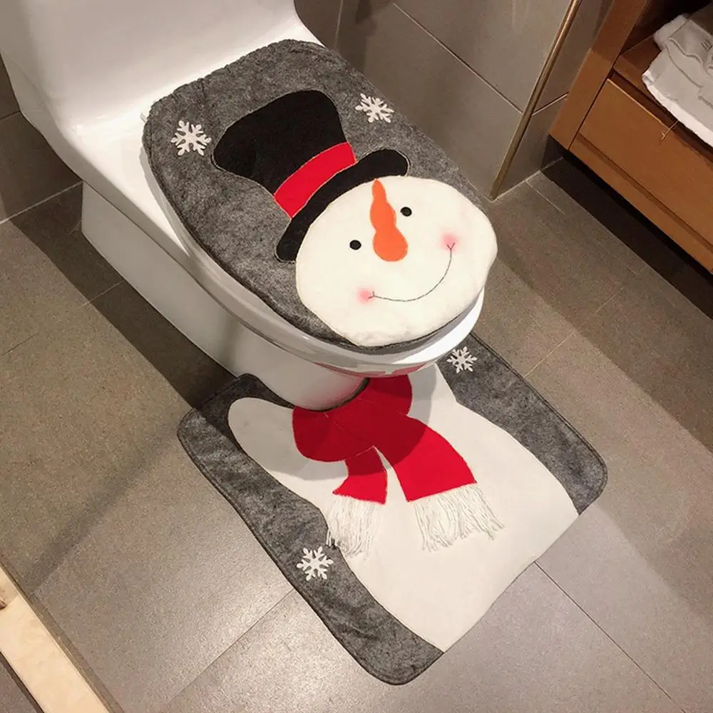 QIFU Santa Claus Toilet Seat Merry Christmas Decorations for Home Noel Navidad 2019 Happy New Year 2020 Cristmas Decor Xmas Deco