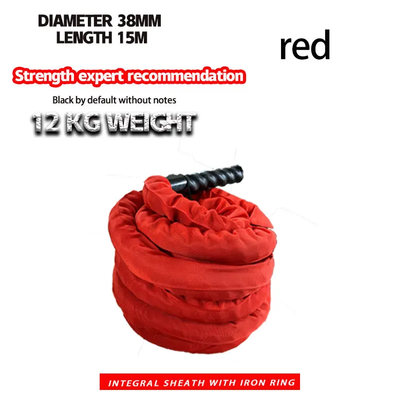 38mm 15m Железное кольцо для фитнеса, качающаяся корзинка, большая веревка, домашнее оборудование, Боевая веревка, физическая тренировка, взрывоопасная сила, сила, бросок r - Цвет: 38mm 15m