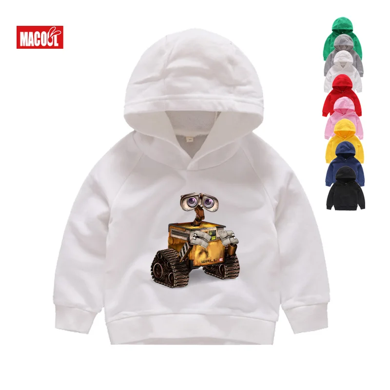 Wall-E Eve/забавная толстовка с изображением робота Homme Jollypeach; Новинка года; дышащие толстовки с капюшоном; Детские От 2 до 8 лет с длинными рукавами - Цвет: Kids Hoodies