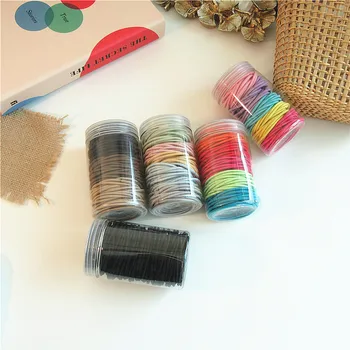 

Candy Color Hair Ring Simple Hair Rope Foundation 100 Leather Bands Tie Hair Rope Korean Hair Decoration Multicolor Rubber Band