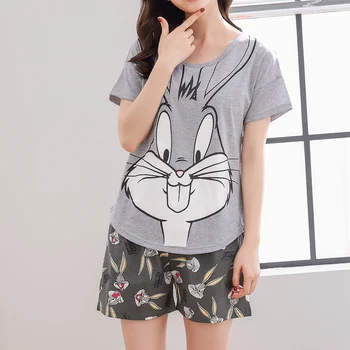 

Women pajamas cute Cotton pajama set women Summer womens pajamas sleepwear rabbit Short pajama set women pijama pyjamas women