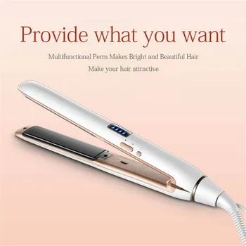 

DropShipping Professional Hair Straightener Iron LED Display Ceramic Coating Plate Curling Iron Chapinha flat iron styling tool