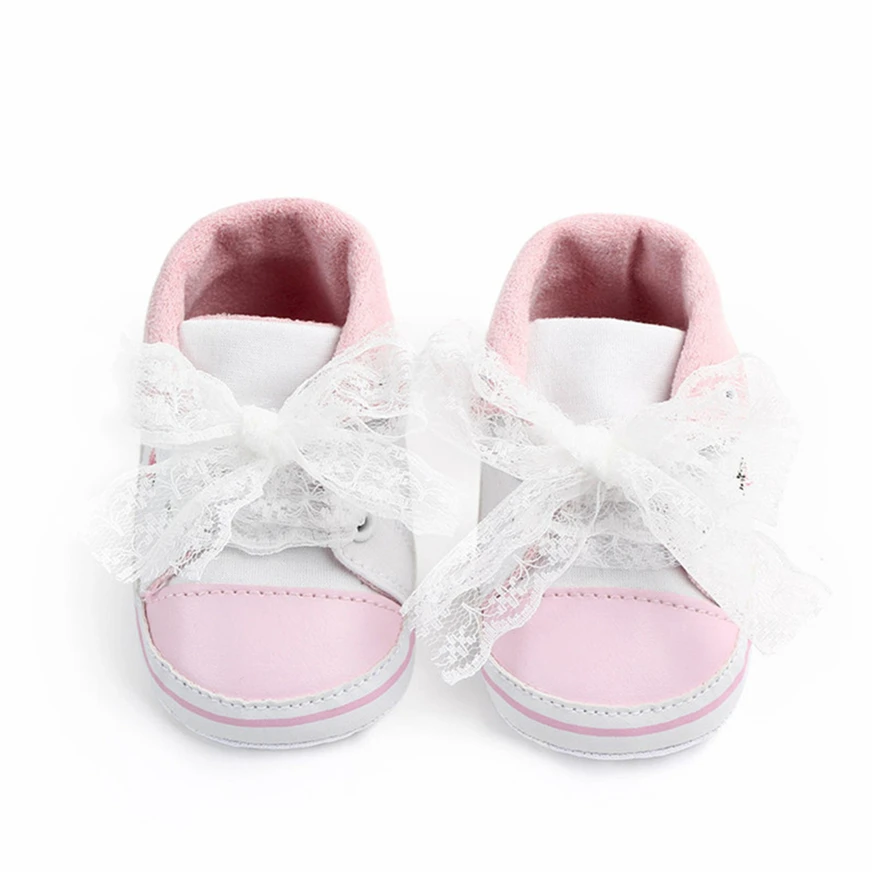 Baby Girl Shoes White Lace Floral Embroidered Soft Shoes First Walker Shoes