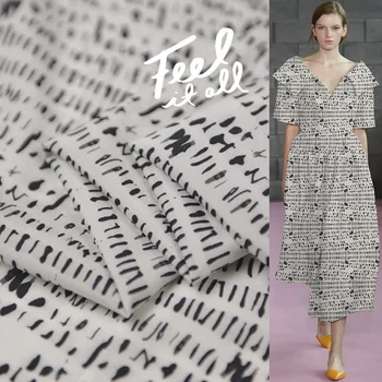 

100cm*110cm Zakka Music Design Stretch Silk CDC Fabric 95% Silk, 5% Spandex Silk Crepe De Chine