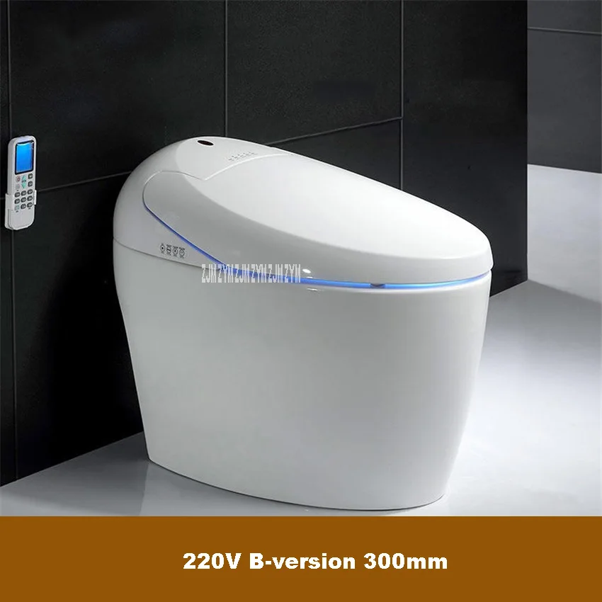 003 Многофункциональный Электрический керамика Туалет Сифон Тип умный цельный туалет бытовая вода Tankless Intelligence Туалет - Цвет: 220V B version 300mm