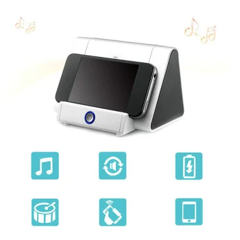 

New Smart sensor Magic dock Wireless Amplifier subwoofer loud Speaker Non Bluetooth Stand Holder Mini Induction Speaker