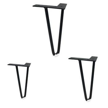 

4Pcs/Set Metal Hairpin Table Desk Legs with Protector DIY Furniture Hardware for Sofa Cabinet Chairs