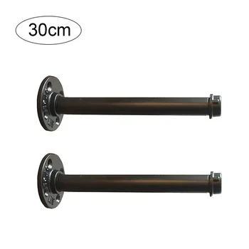 

2pcs Industrial Wall Mount Easy Install Vintage Pipe Shelf Bracket Space Saving Rustic DIY Home Decor Heavy Duty Iron Art