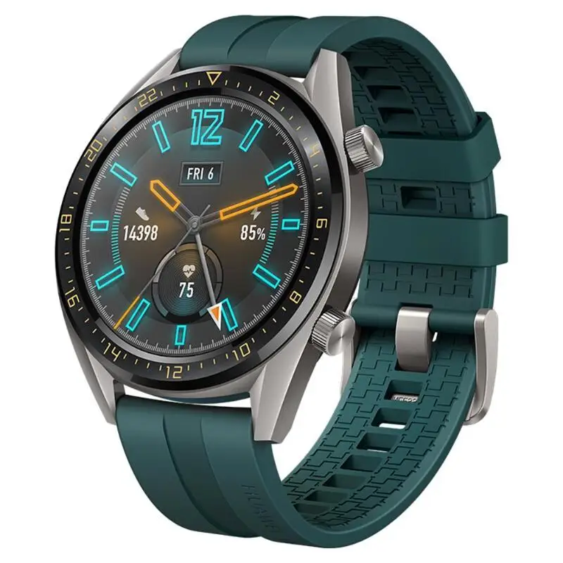 Зеленый HUAWEI Watch GT Смарт-часы HD экран Bluetooth 5ATM водонепроницаемый телефон поддержка вызова gps трекер сердечного ритма для Android iOS - Цвет: Зеленый