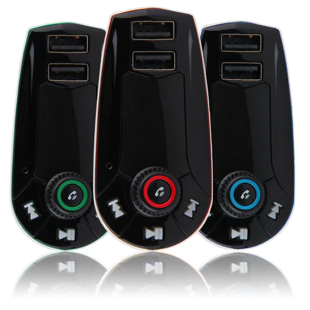 Портативный fm-передатчик Bluetooth модуляторы FM автомобильный аудио mp3-плеер USB выход беспроводной автомобильный комплект зарядное устройство синий Высокое качество