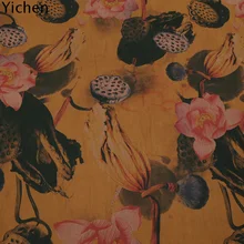 Ограниченный размер 44 мм натуральный шелк Gambiered Guangdong Марля настоящая шелковая ткань одежда халат материал Винтаж