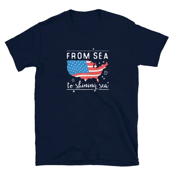 4th Of July T Shirt Merica The Great From Sea To Shining Sea T Shirts Aliexpress