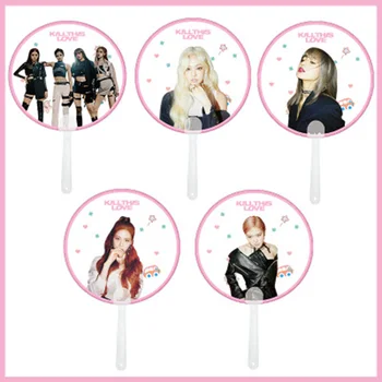 

BlackPink Round PVC HD Photo JISOO LISA ROSE JENNIE Transparent Fans Collection Concert Support Kill This Love DDUDU