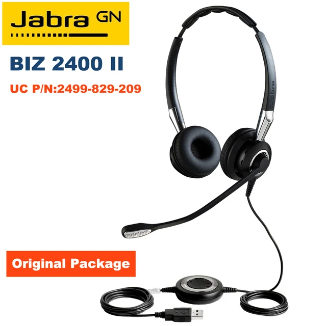 ブルートゥースヘッドホン Jabra 2400 II USB Mono BT Bluetooth Headset - Black ヘッドセット マイク付き USB Jabra BIZ 2400 II Duo UC CC テレワーク