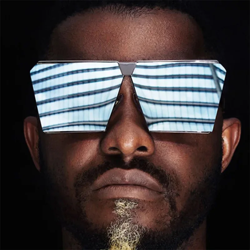 

Squre Shape Unisex Big Large Size Beach Shade for Women Men Sunglasses Vintage Retro Over Size Glasses