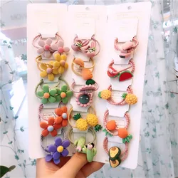 5Pairs/Set Children's Hair Ring Simple And Cute Hair Accessories Spring And Summer New Baby Rubber Band