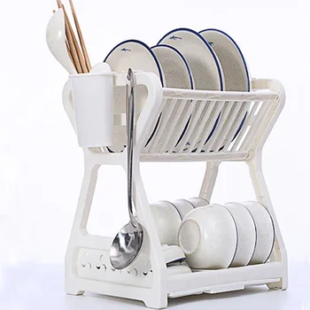 

Kitchen Storage Rack Multifunctional Dish Drain Drainage Basket Bowls And Dishes Insert Home PP Material Storage Rack