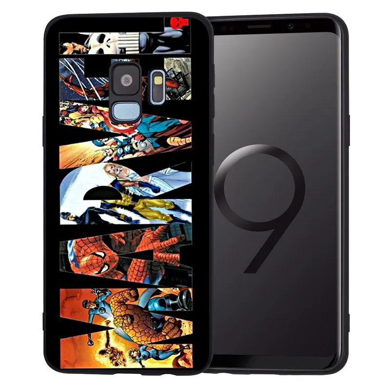 С принтами "Marvel", "Мстители", для Samsung Galaxy S6 S7 край S8 S9 S10 Plus Note 8, 9, 10, A30 A40 A50 A60 A70 M10 M20 чехол для телефона etui