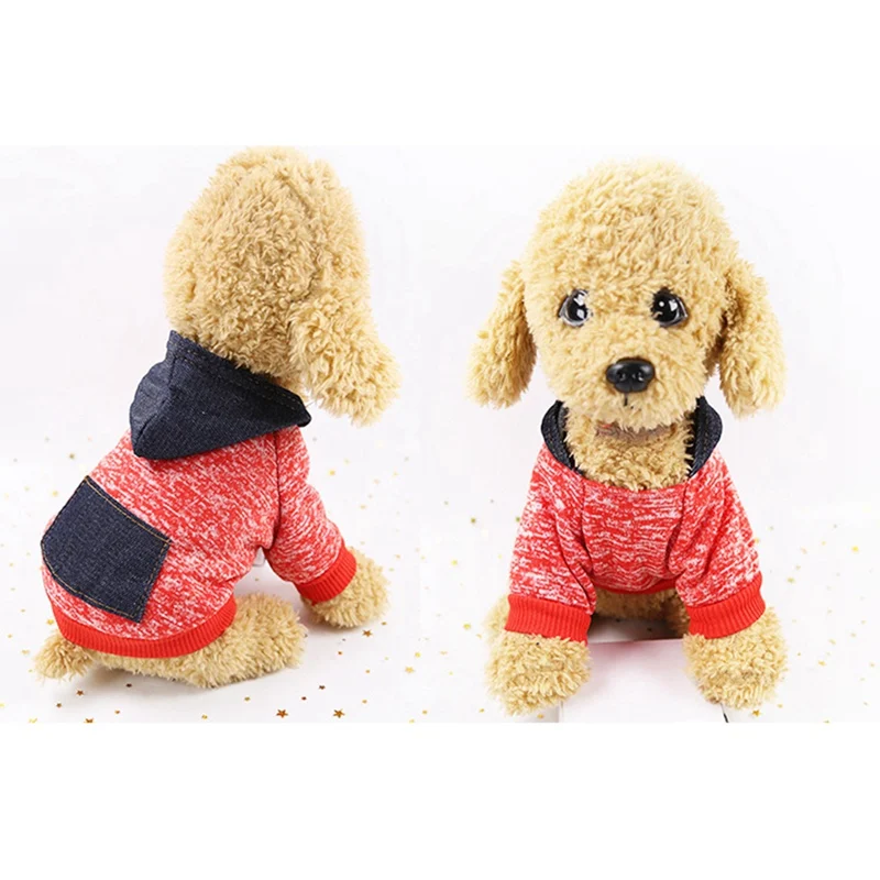 Зимнее теплое пальто свитер для собаки Рождественская одежда классические Толстовки Флисовый, для питомца мягкий собачий одежда для маленьких собак