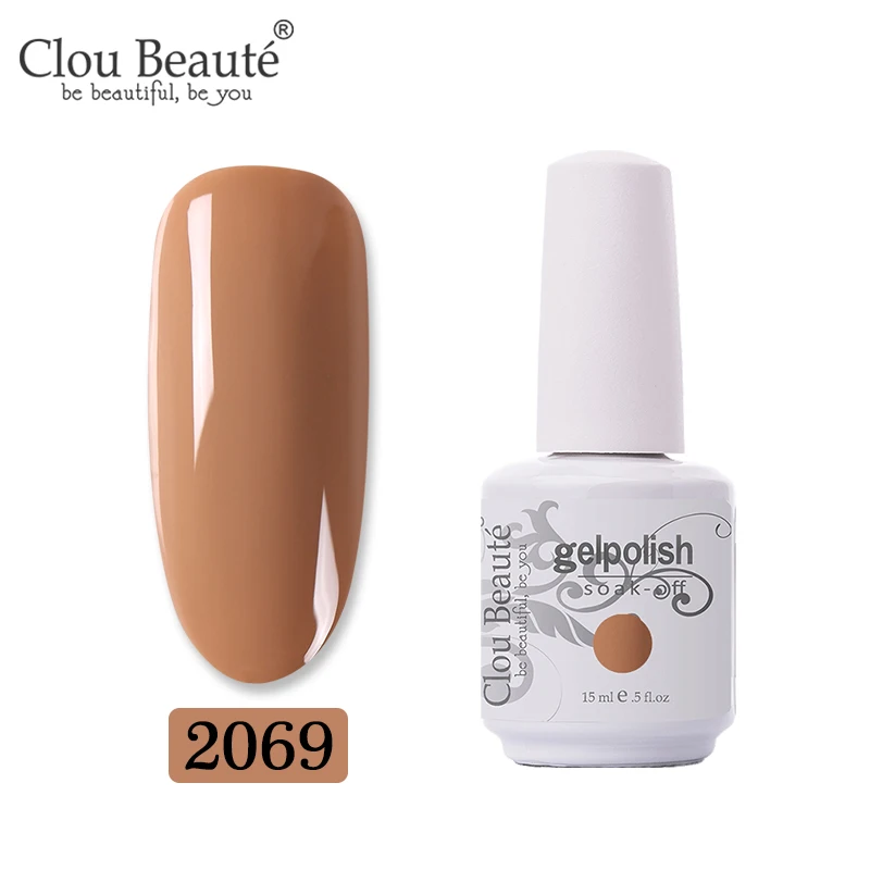 Серия Clou Beaute Nude, 15 мл, Гель-лак, УФ светодиодный лак для ногтей, долговечный Гибридный Гель-лак для ногтей Esmalte, лак для ногтей - Цвет: 2069