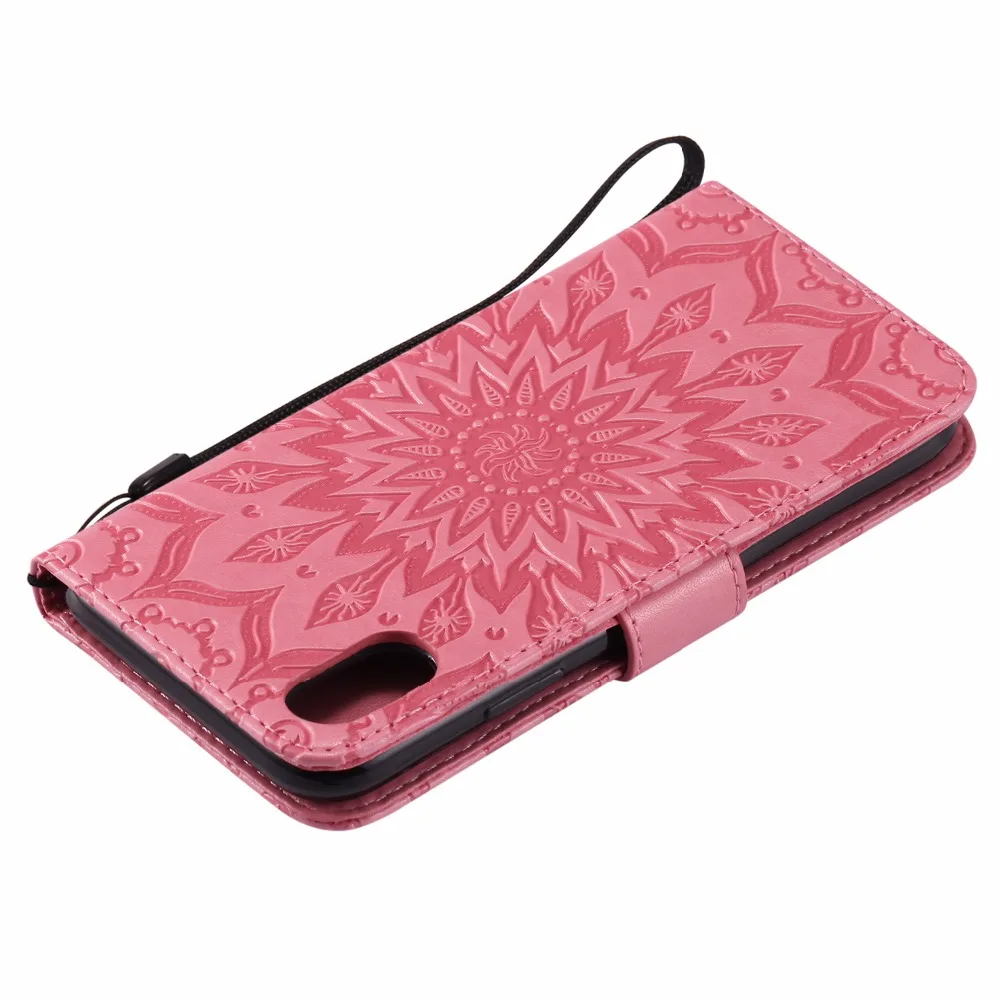 Роскошный чехол с тиснением "Цветок" для fundas iPhone X чехол для coque iPhone X чехол 5,8 дюймов+ держатели для карт