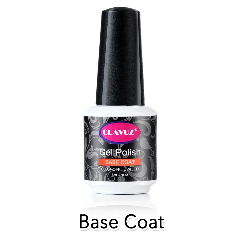 Base Coat CLAVUZ двухступенчатый Цвет гель для базового покрытия ногтей замочить от УФ-светодиодный лак для ногтей Лаки гель грунтовка профессиональная эмаль Маникюр 8 мл - Цвет: Base Coat