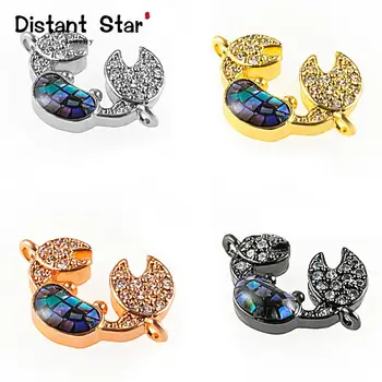

17*12mm Crab High Quality Copper Zircon DIY Bracelet Jewelry Making Necklace Pendant Jewelry Accessories Connector Abalone Shell